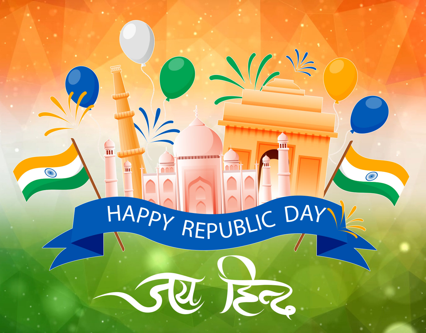 Simple Indian Republic Day Tiranga background