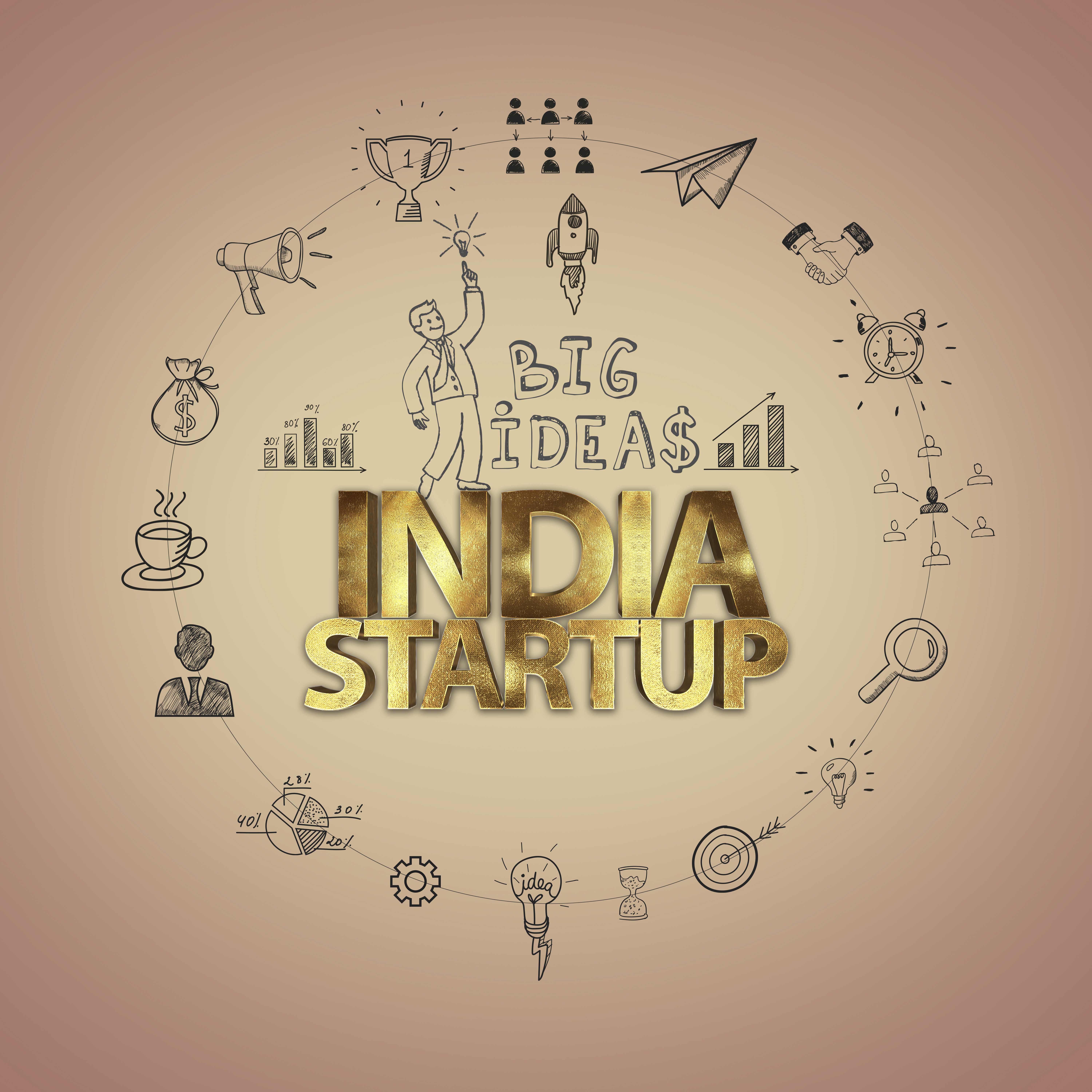 India Startups royalty-free images