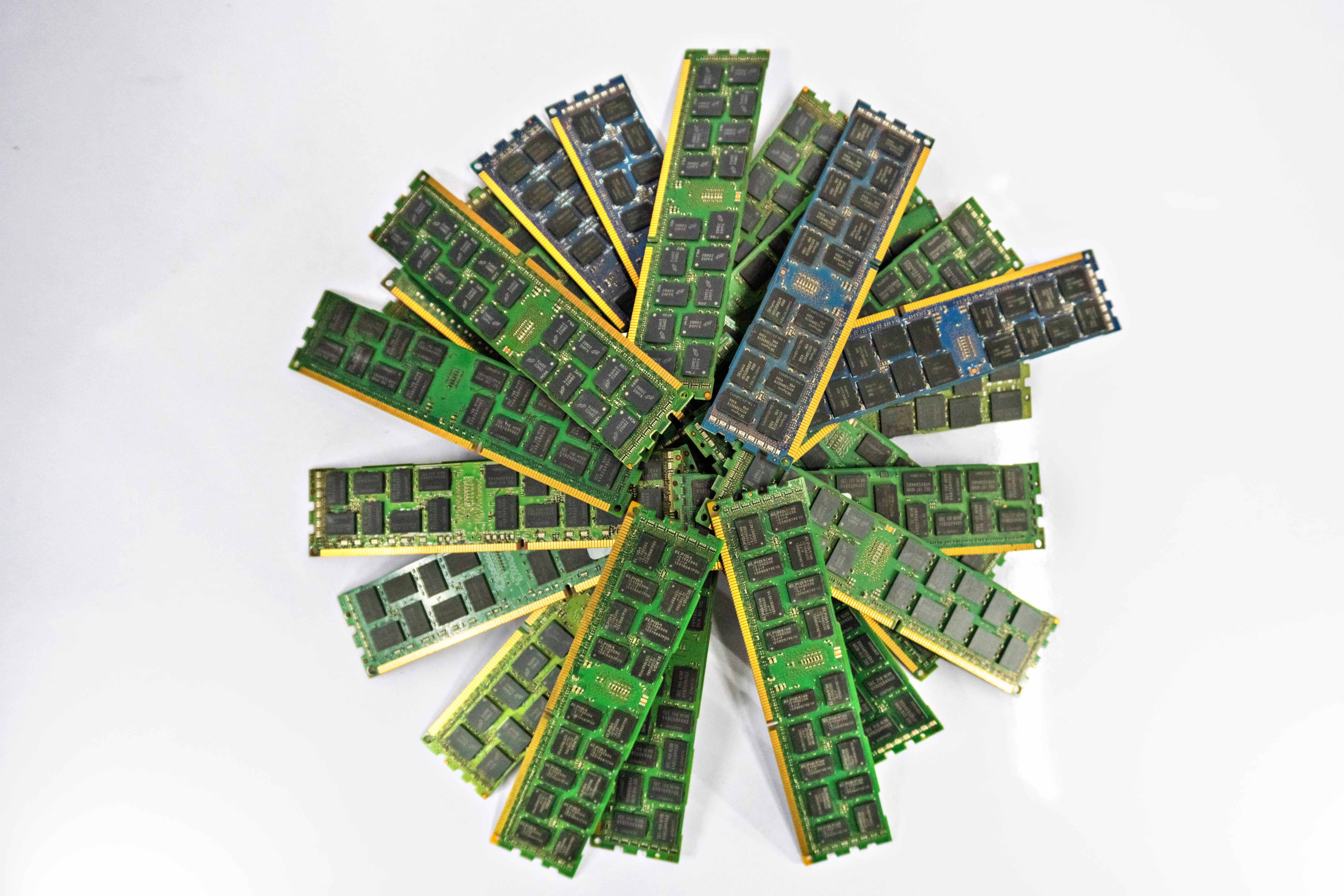 Computer DDR SD Ram memory stack HD stock photo for free download