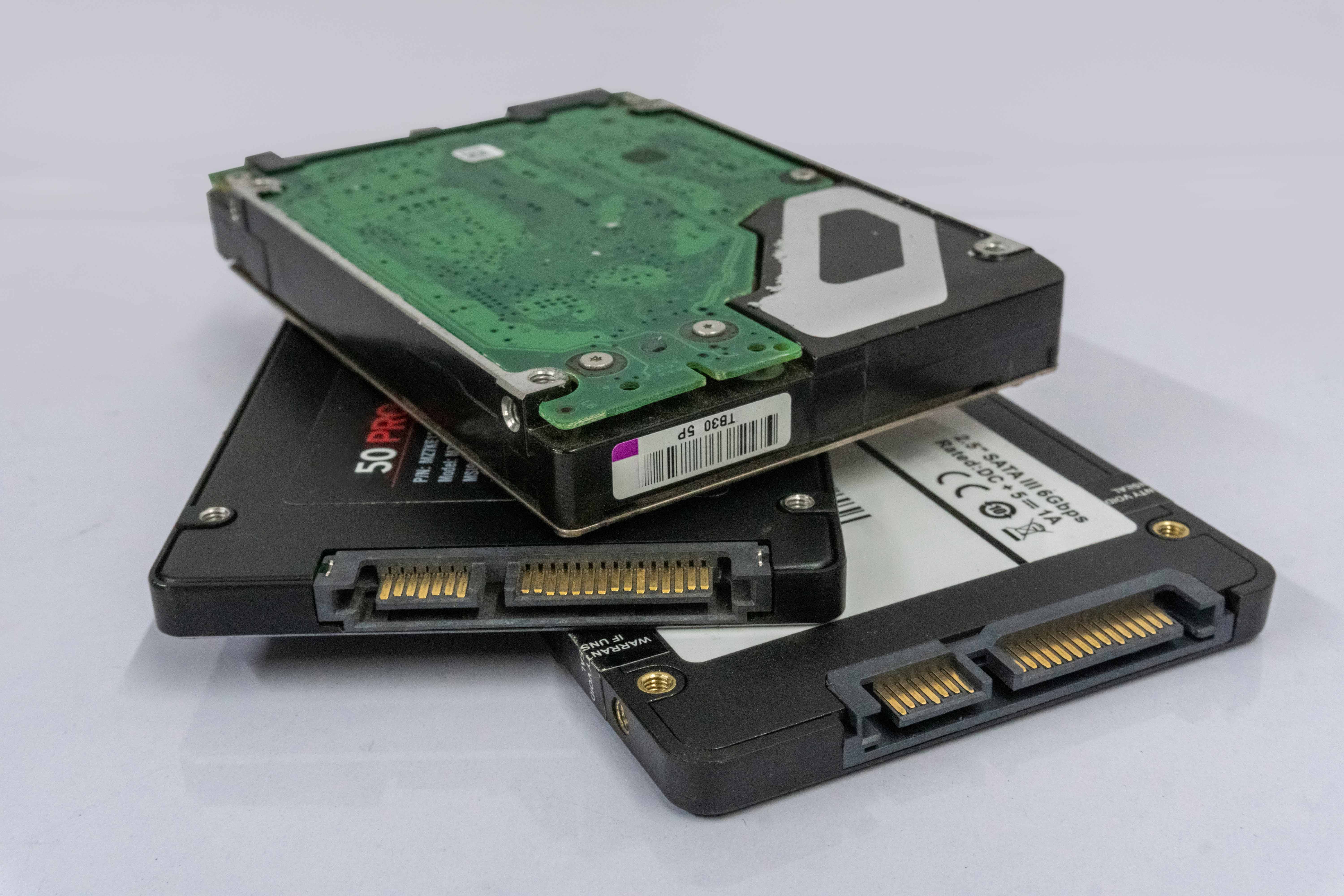 HD stock images of HDD and SSD