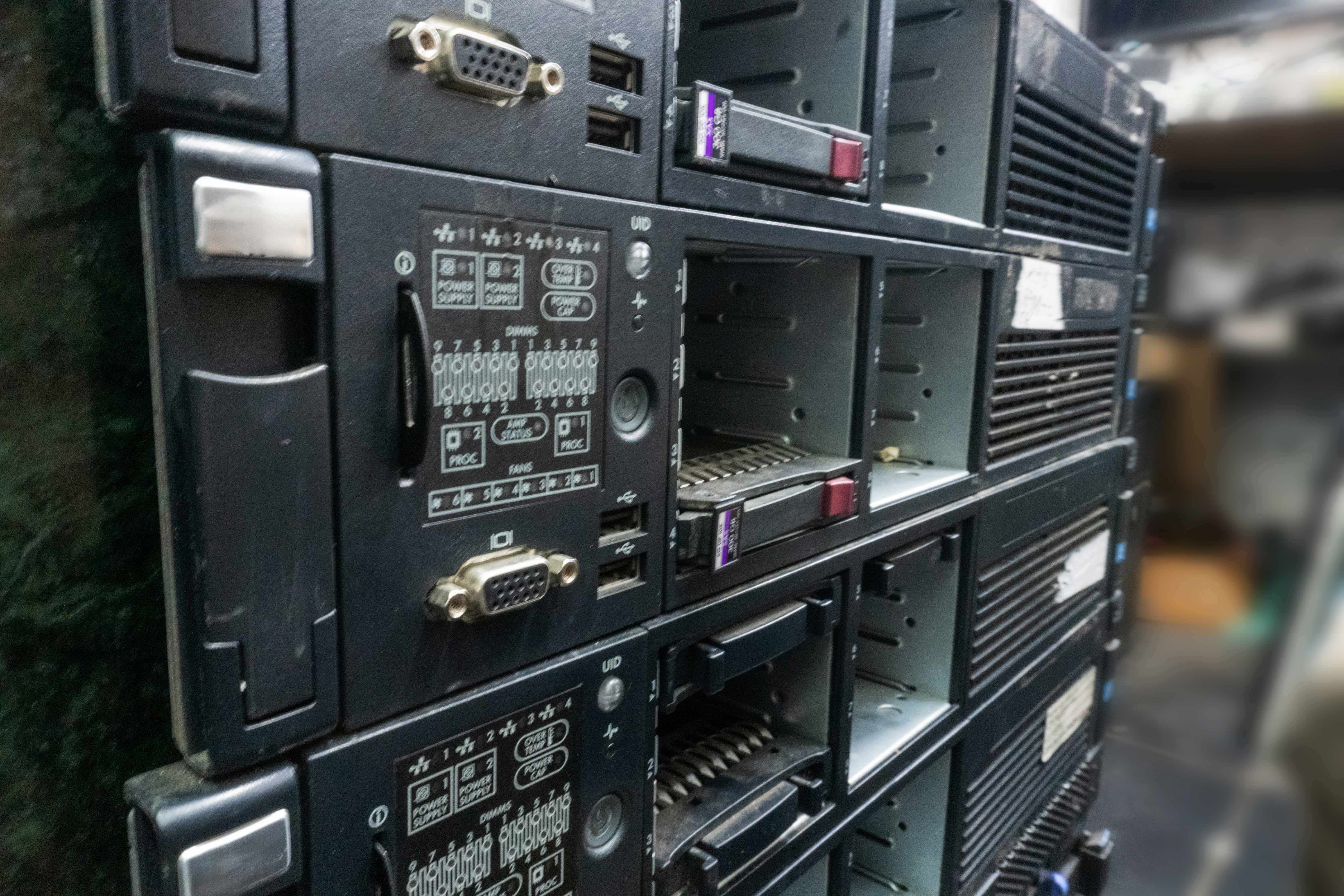 Stack of computer cabinets Hd stock pictures