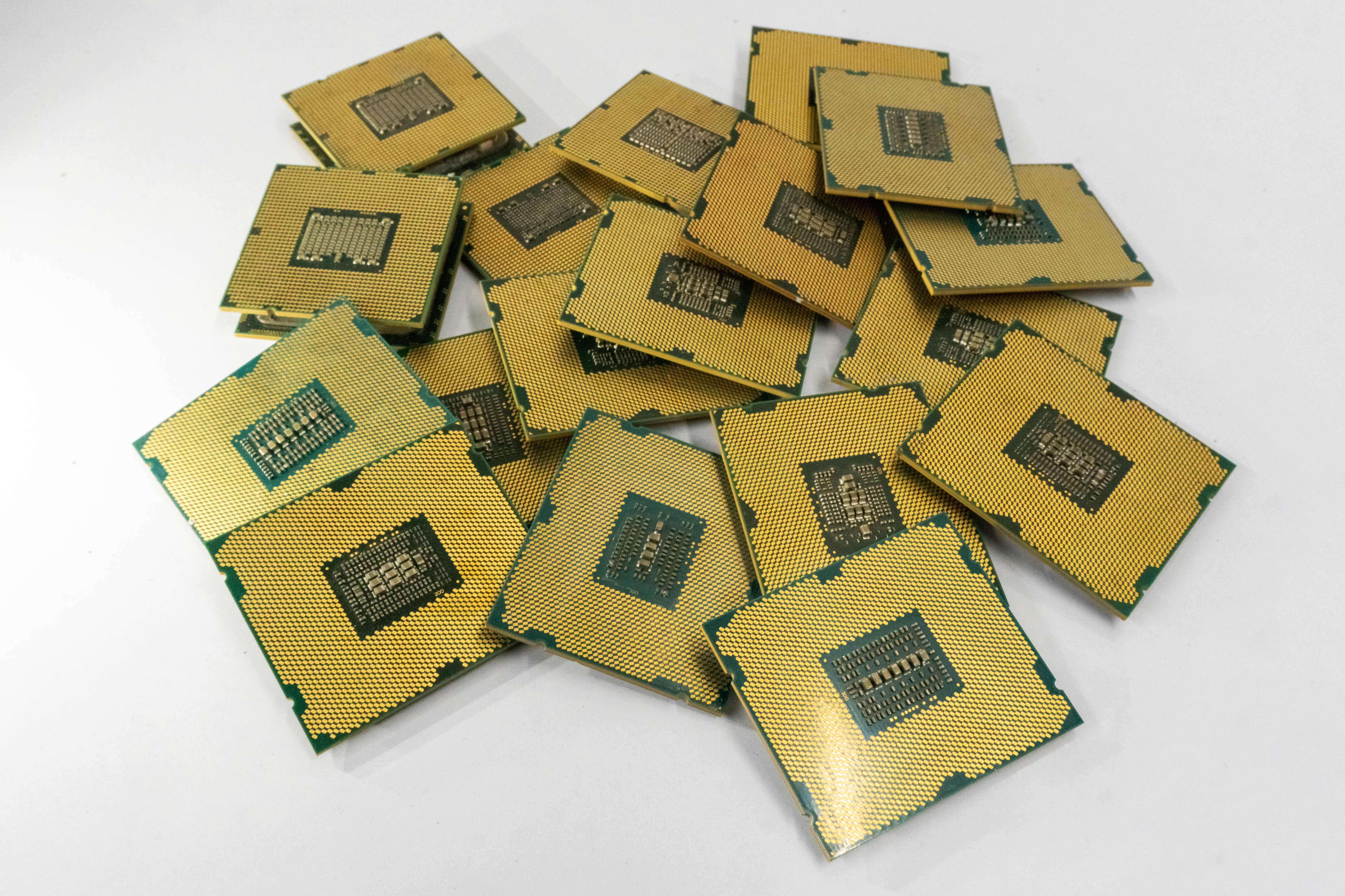 Stack of CPU chips HD stock photos