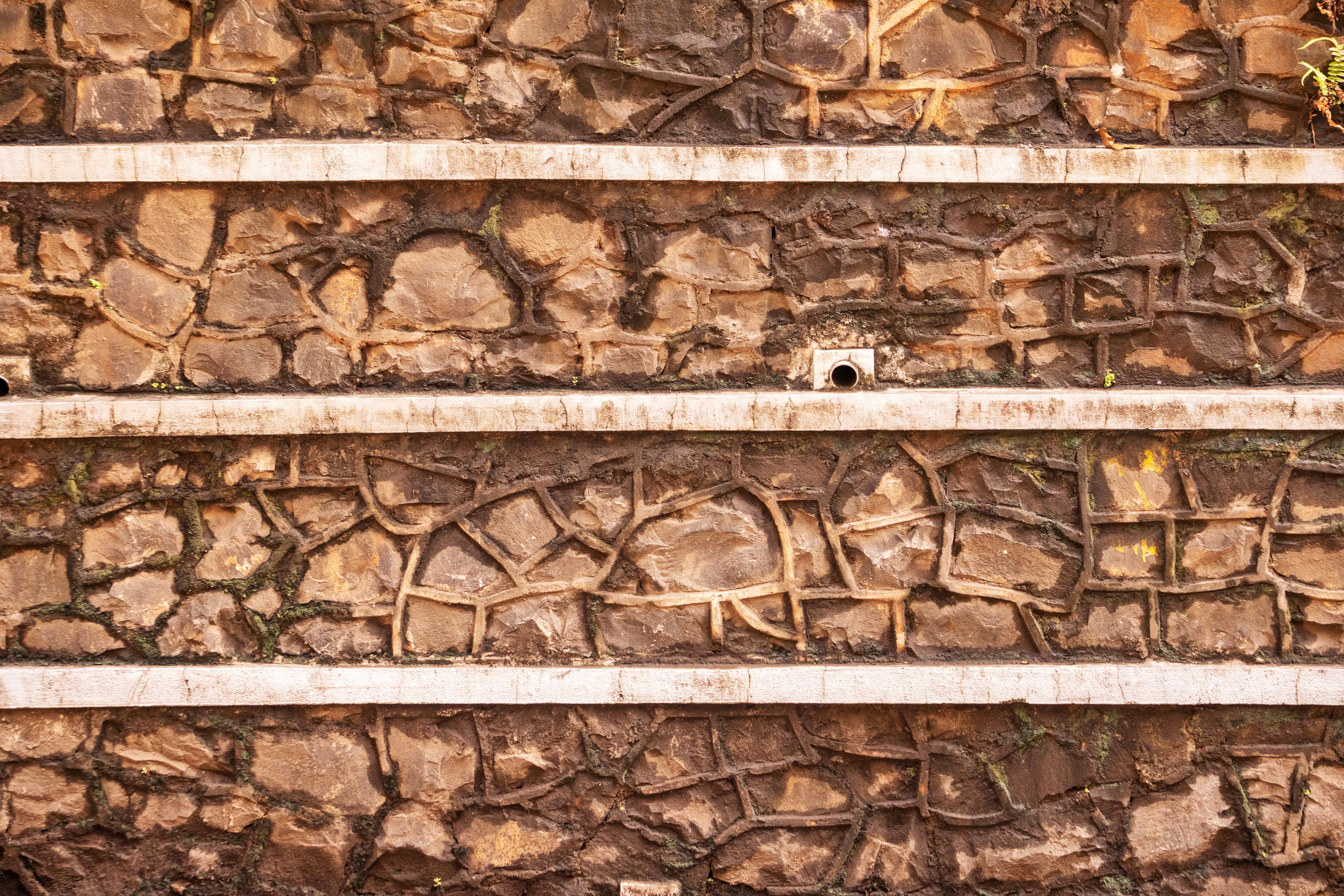 Rustic Weathered Fieldstone Wall Texture
