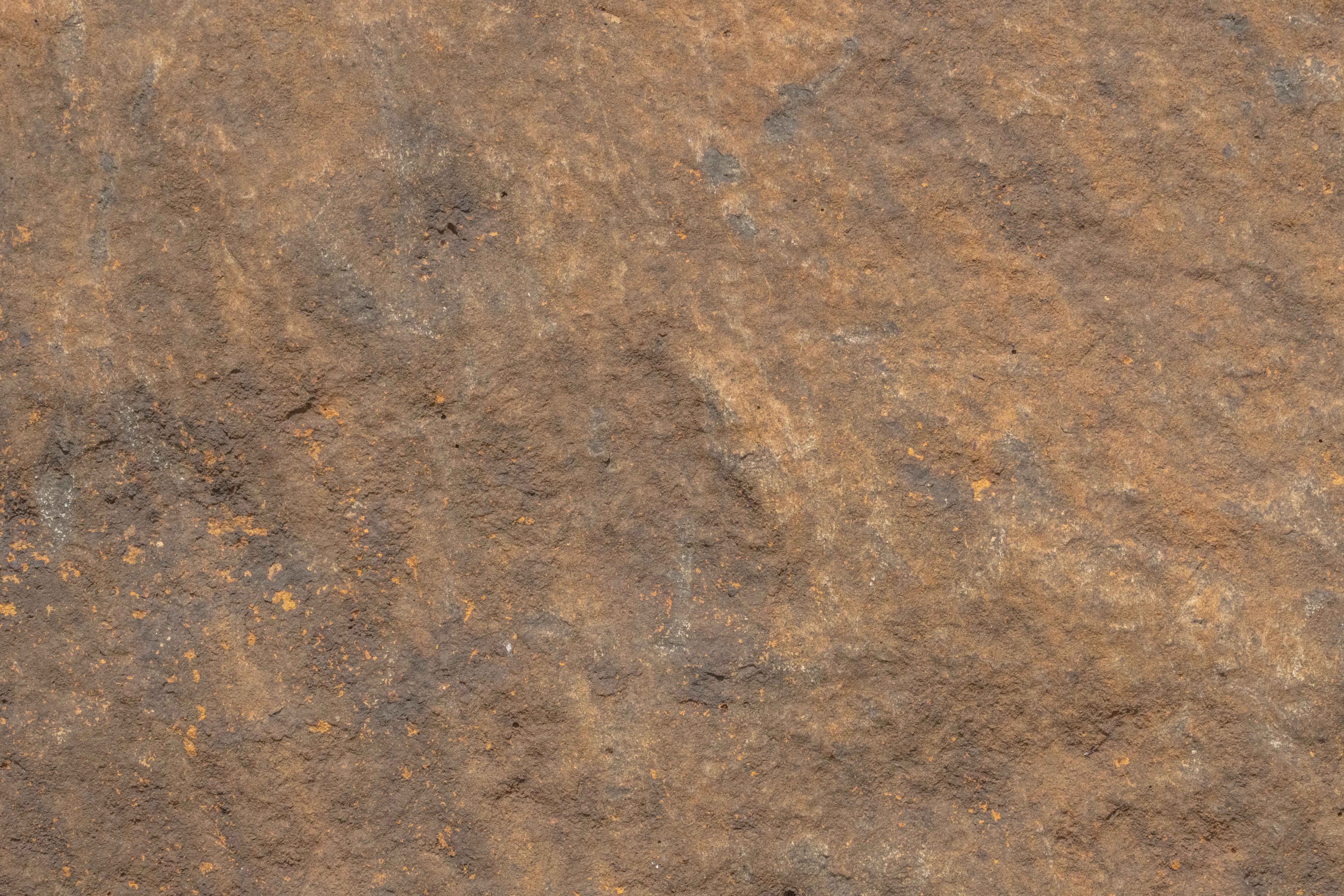 Seamless Weathered Natural Brown Rock Surface Texture with Iron Oxide Staining HD stock image