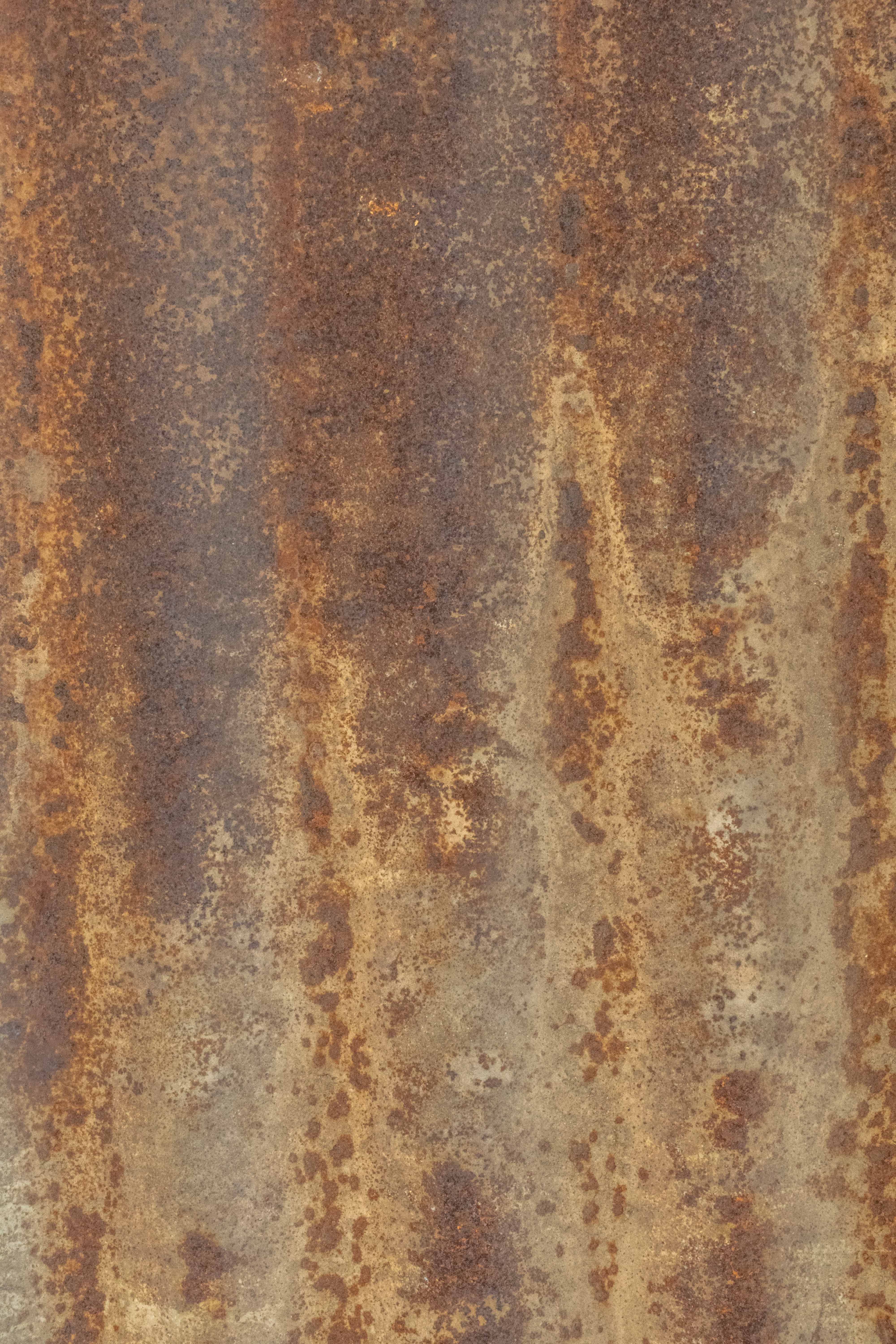 Weathered Rusted Corrugated Steel Sheet with Natural Oxidation Texture HD image in 6K resolution