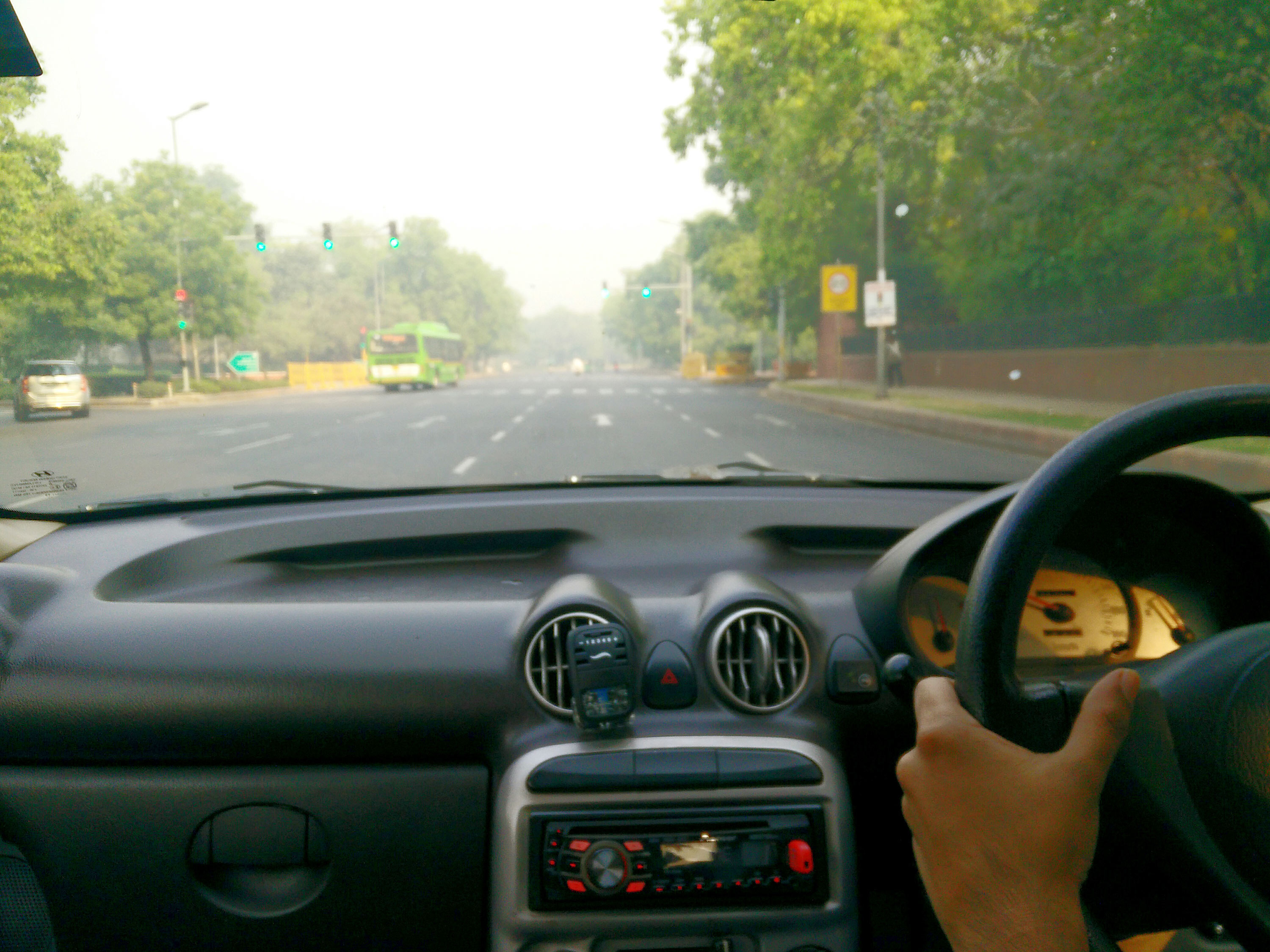 View inside of a car