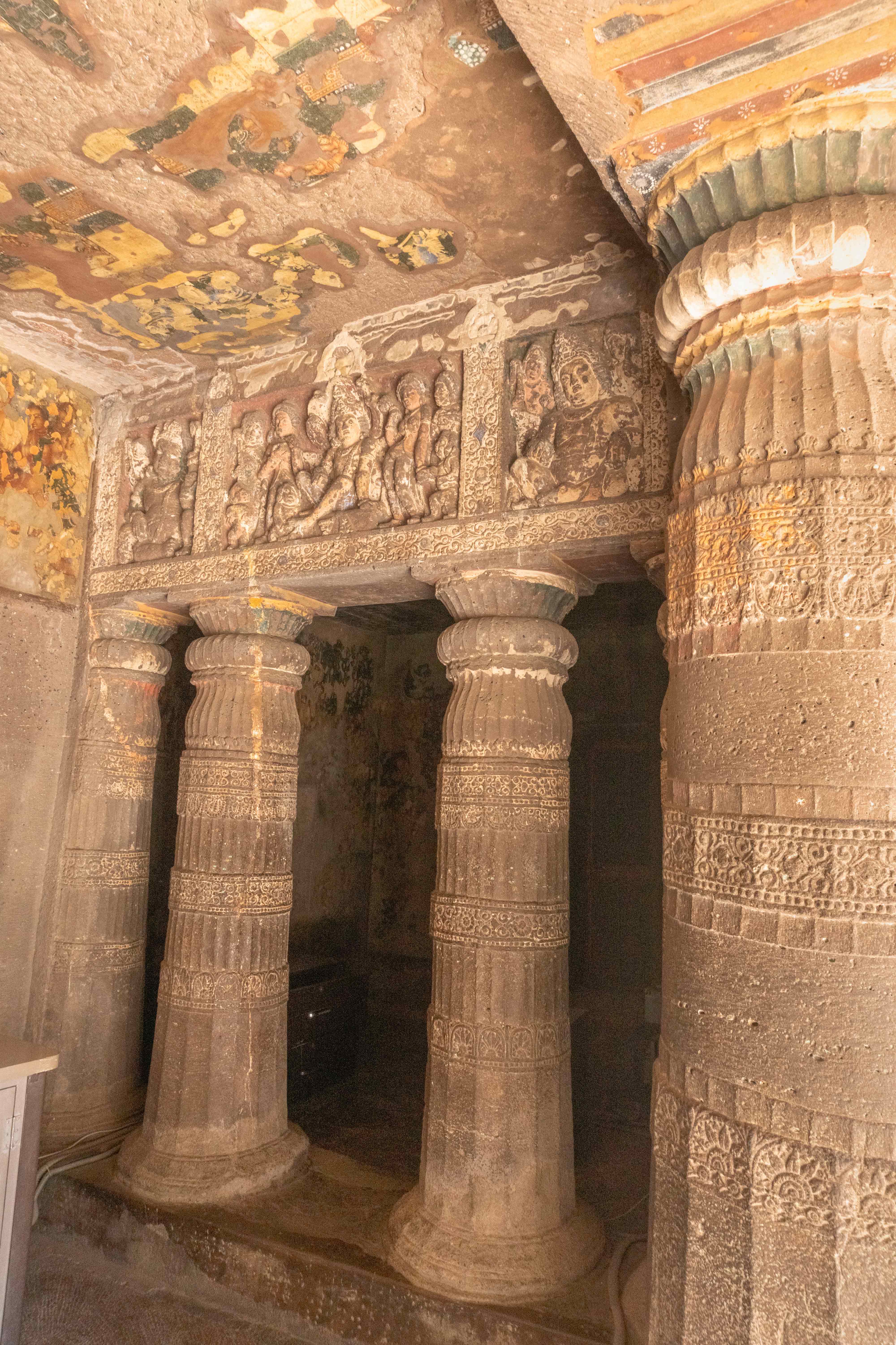 Ajanta caves carving pictures and stock images hd