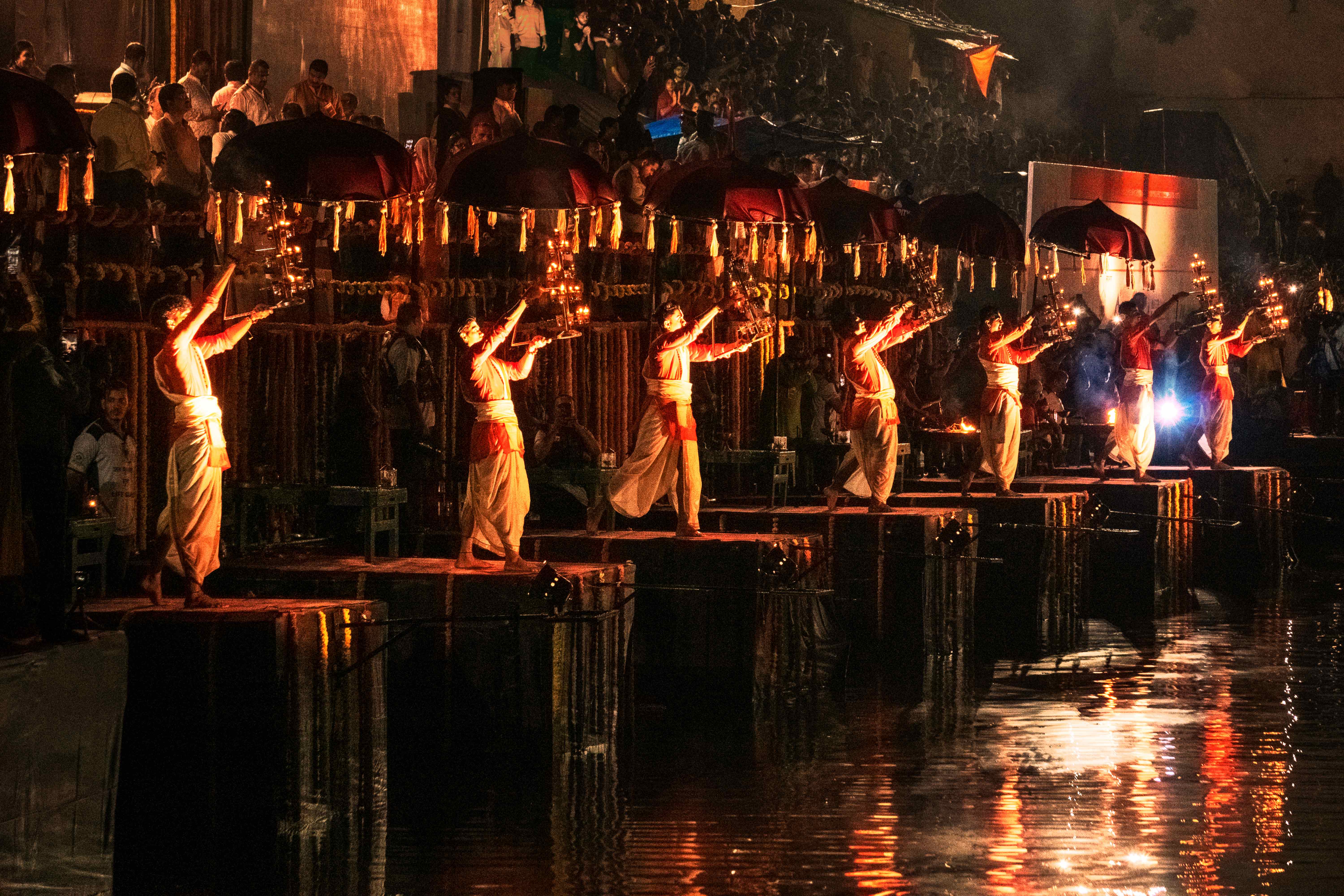 Night Maha Aarti Ceremony at Historic Banganga Tank, South Mumbai