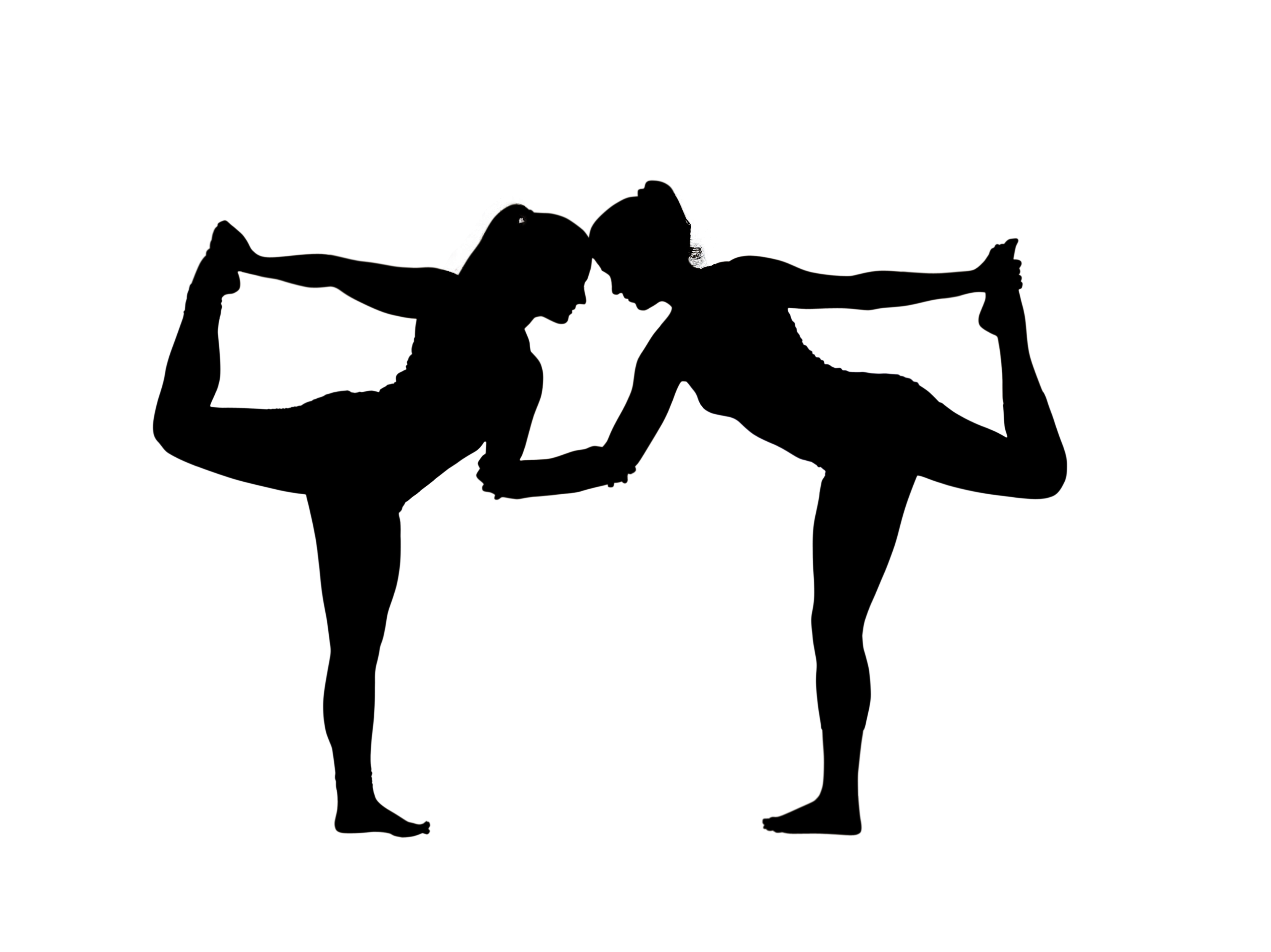 natarajasana with 2 people PNG transparent image, natarajasana with 2 people png full hd images download