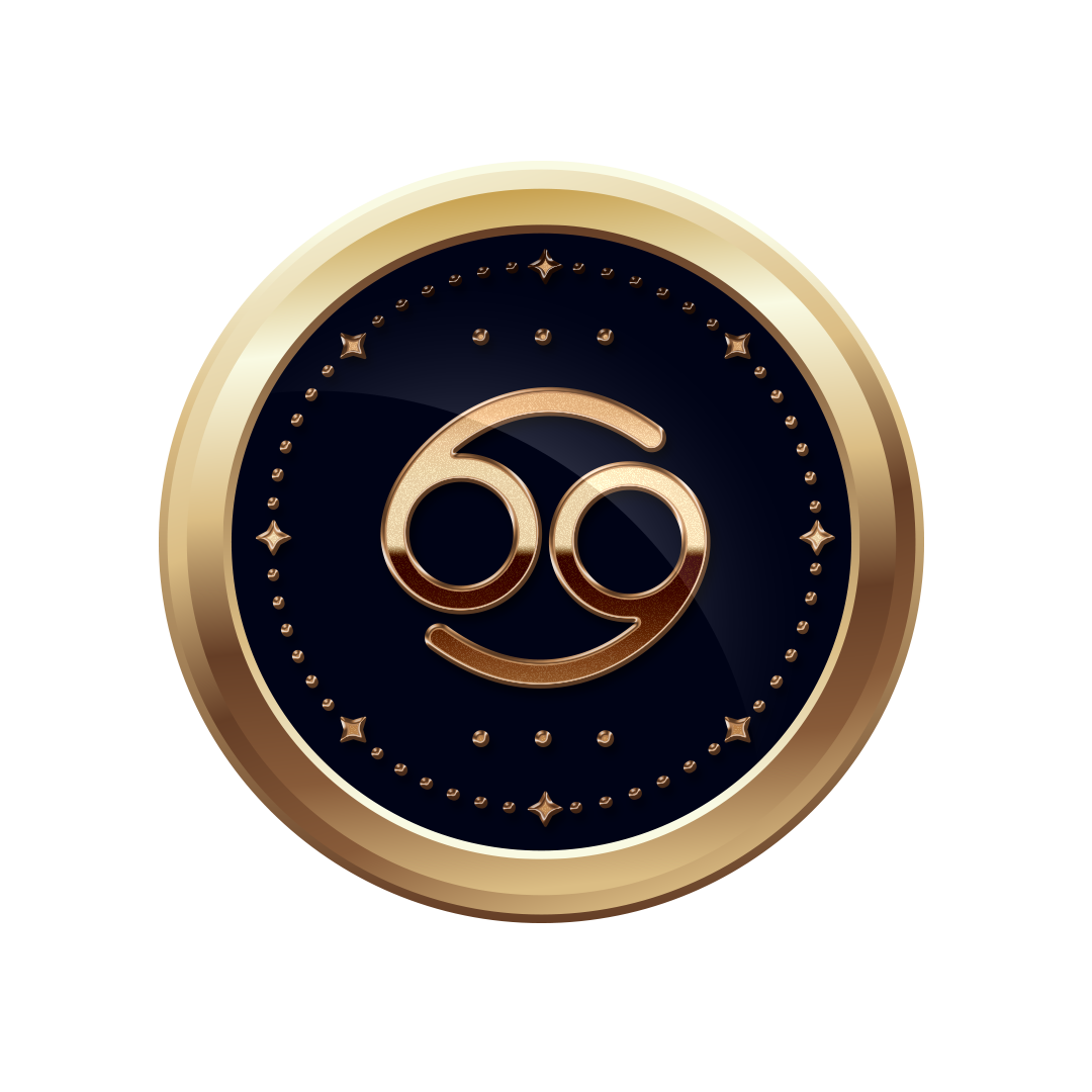 Cancer PNG, Golden Cancer PNG, Cancer gold PNG transparent images, Zodiac sign Cancer png full hd images