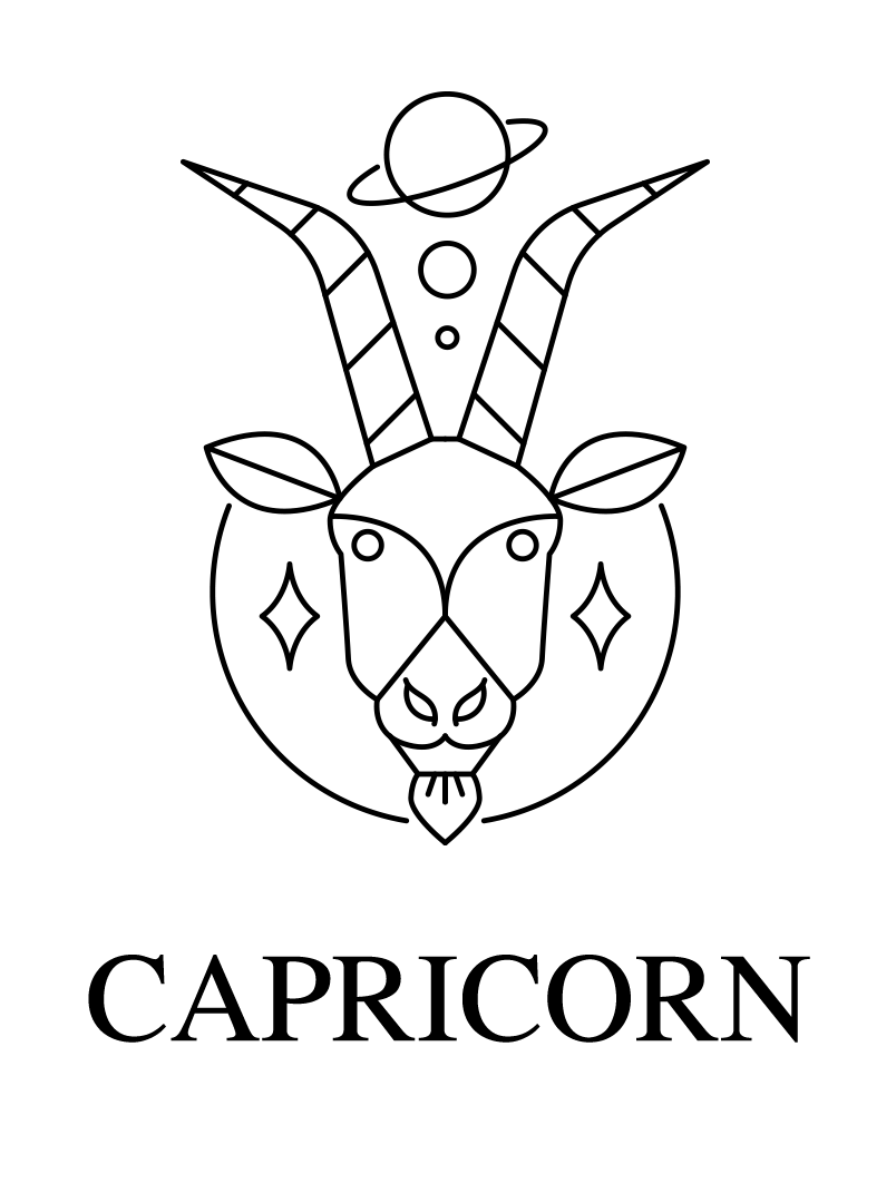 Capricorn png, Capricorn png image, Capricorn lineart symbol png, zodiac Capricorn transparent png images download