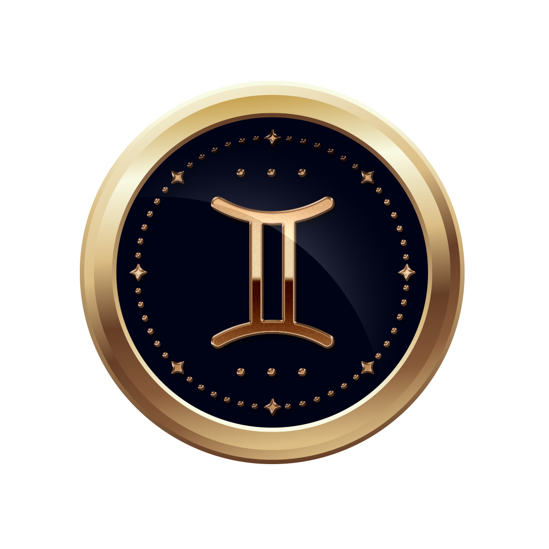 Gemini PNG, Golden Gemini PNG, Gemini gold PNG transparent images, Zodiac sign Gemini png full hd images