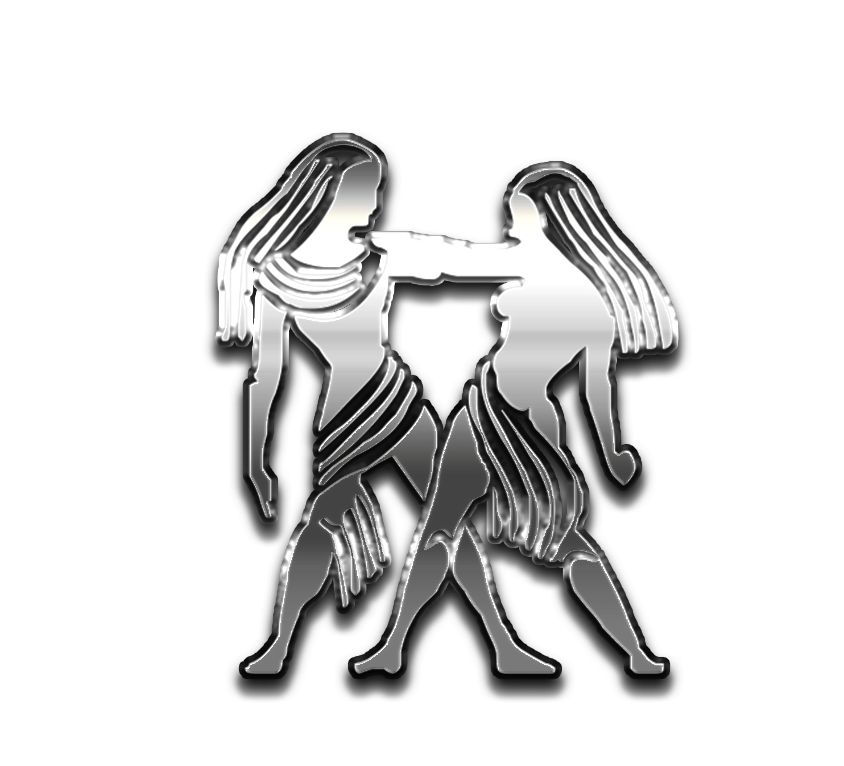 Gemini png, silver Gemini symbol png, steel Gemini symbol PNG, gold Gemini PNG transparent images download