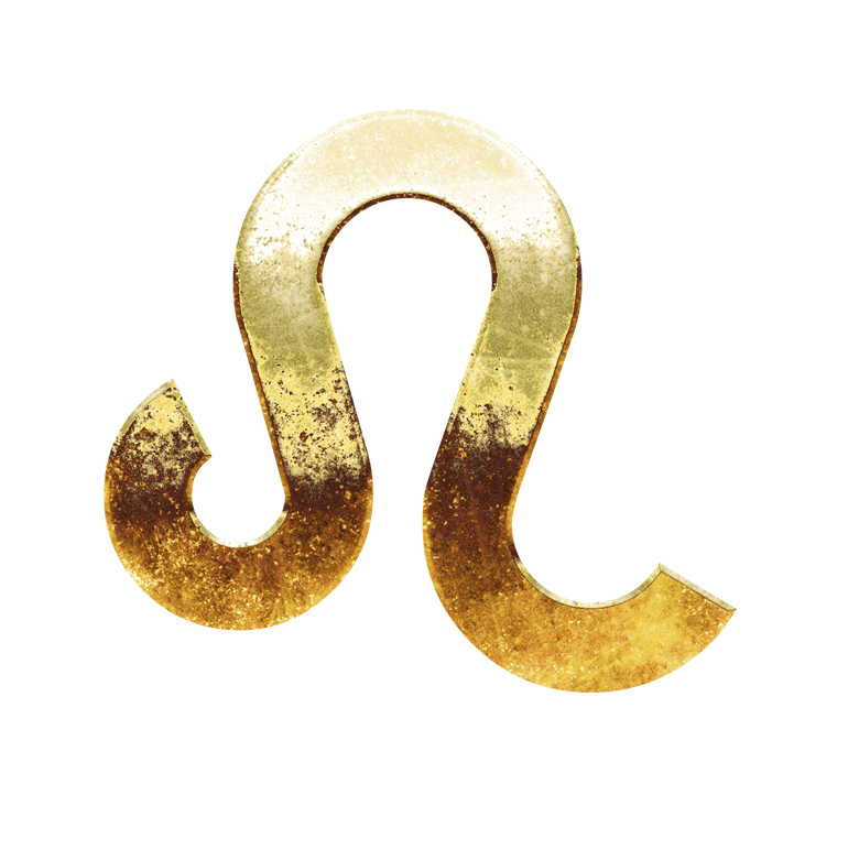 Leo png, golden Leo sign png, gold Leo sign PNG, gold Leo PNG transparent images download   