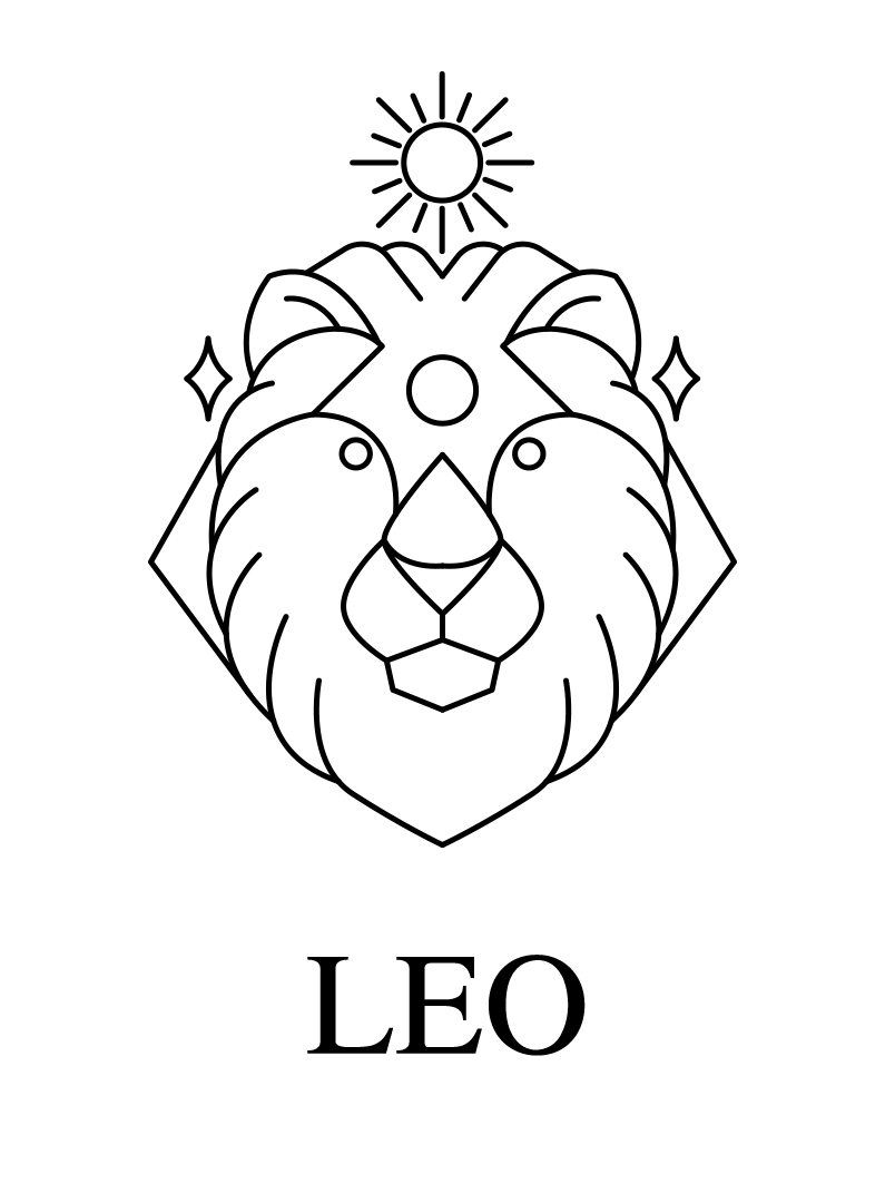 Leo png, Leo png image, Leo lineart symbol png, zodiac Leo transparent png images download