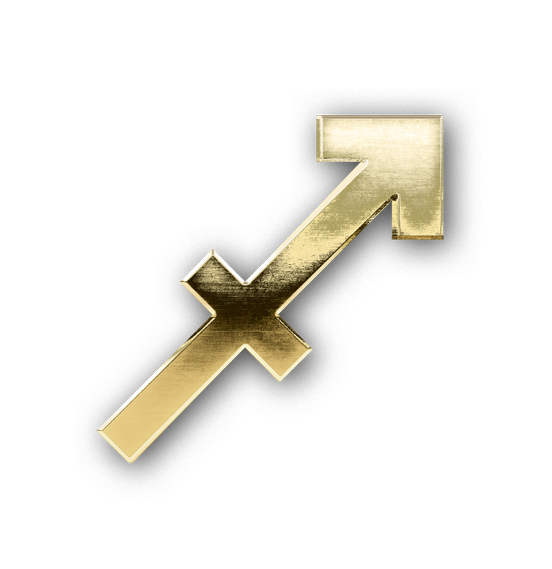 Sagittarius golden zodiac sign png, zodiac Sagittarius gold sign PNG, gold Sagittarius PNG transparent images download