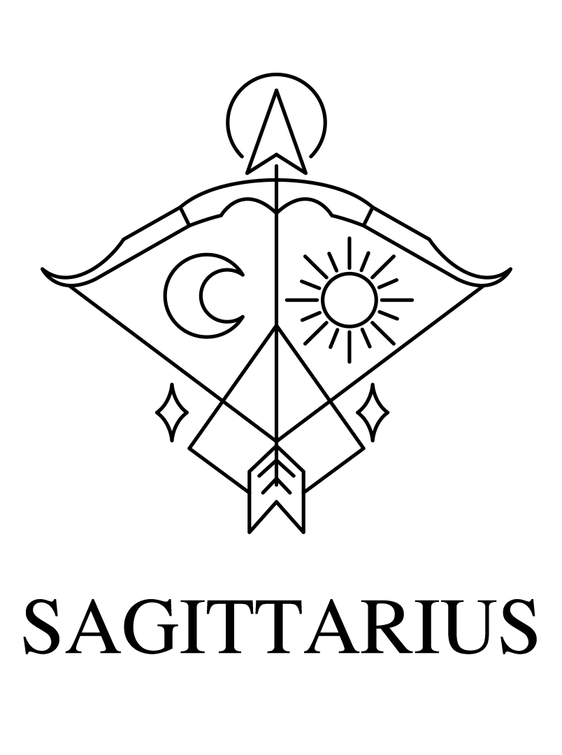 Sagittarius png, Sagittarius png image, Sagittarius lineart symbol png, zodiac Sagittarius transparent png images download