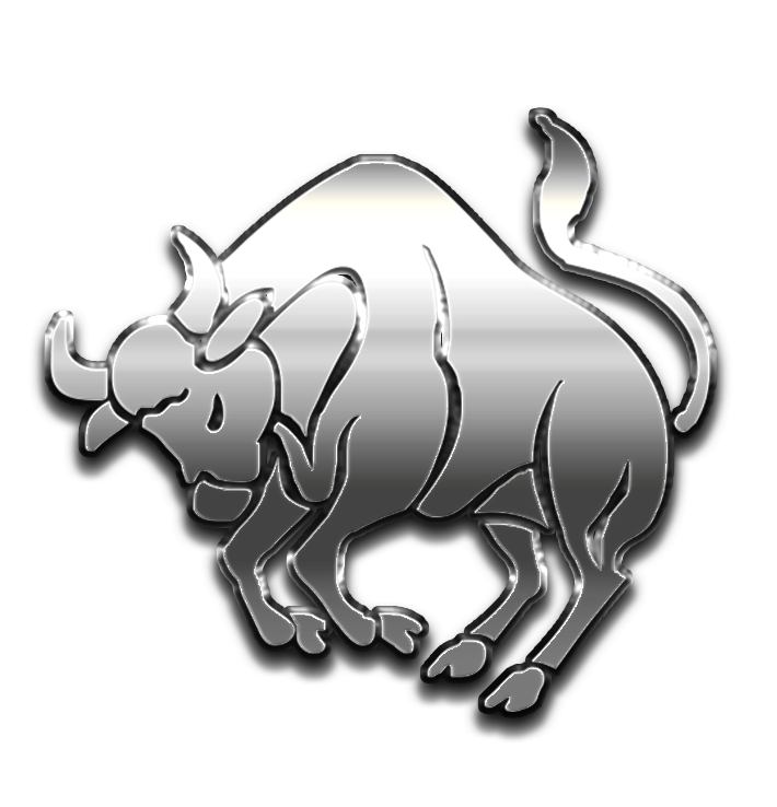 Taurus png, silver Taurus symbol png, steel Taurus symbol PNG, gold Taurus PNG transparent images download