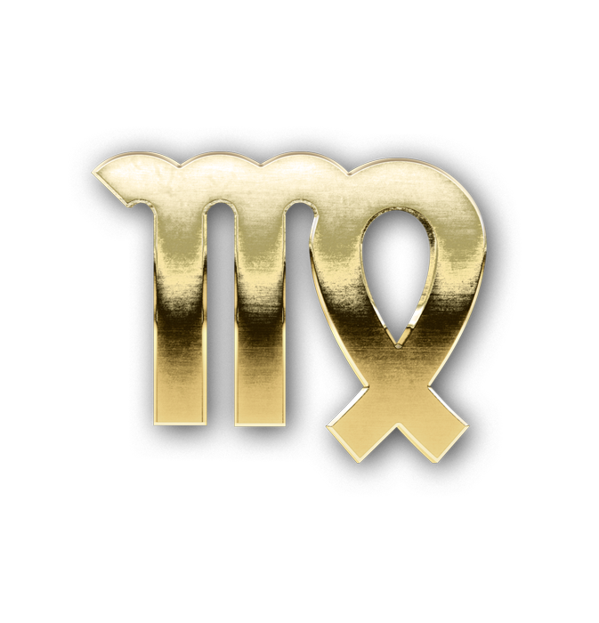 Virgo golden zodiac sign png, zodiac Virgo gold sign PNG, gold Virgo PNG transparent images download