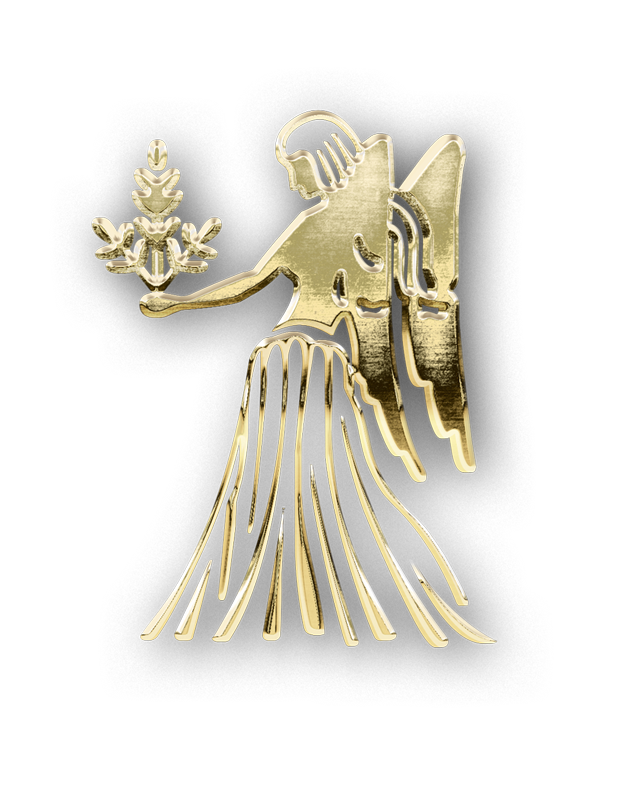Virgo golden zodiac symbol png, Virgo gold symbol PNG, gold Virgo PNG transparent images download