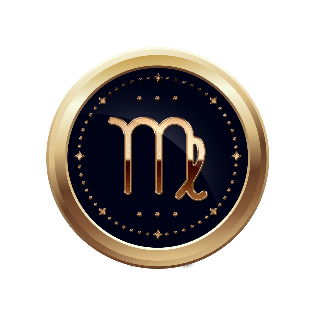Virgo PNG, Golden Virgo PNG, Virgo gold PNG transparent images, Zodiac sign Virgo png full hd images
