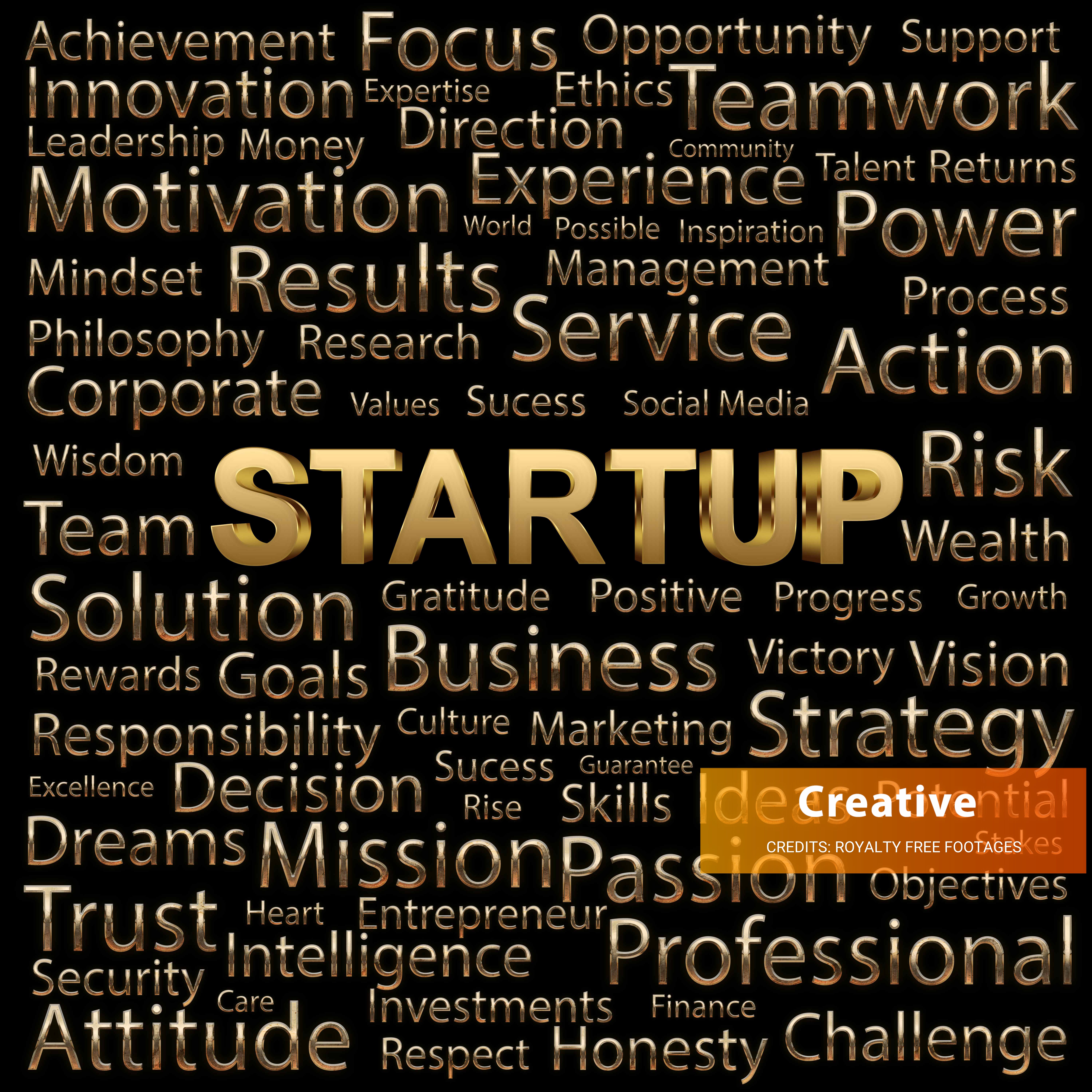 Golden Startup Word Cloud Text Pictures, Images and Stock Photos