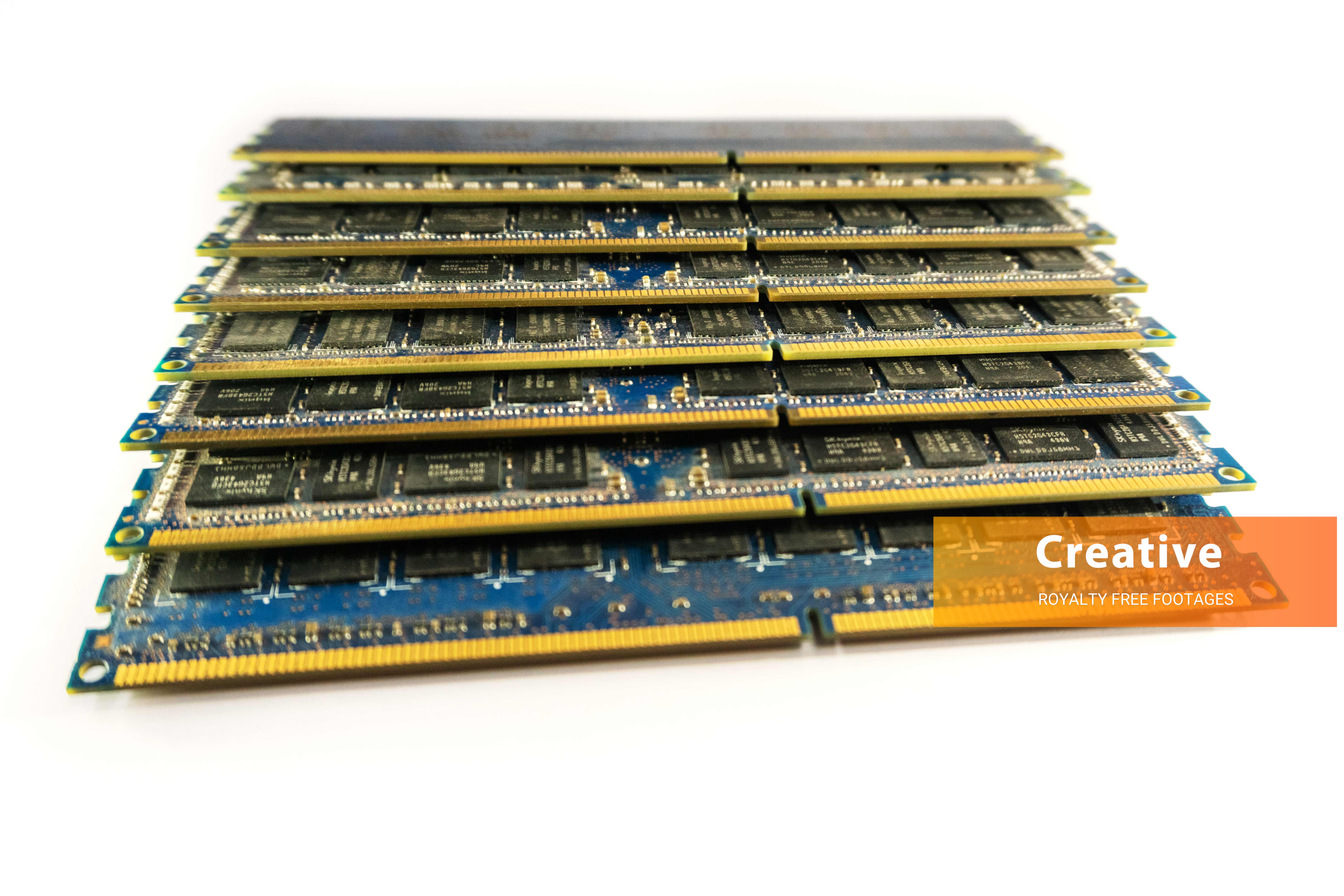 Computer DDR RAM card HD stock pictures
