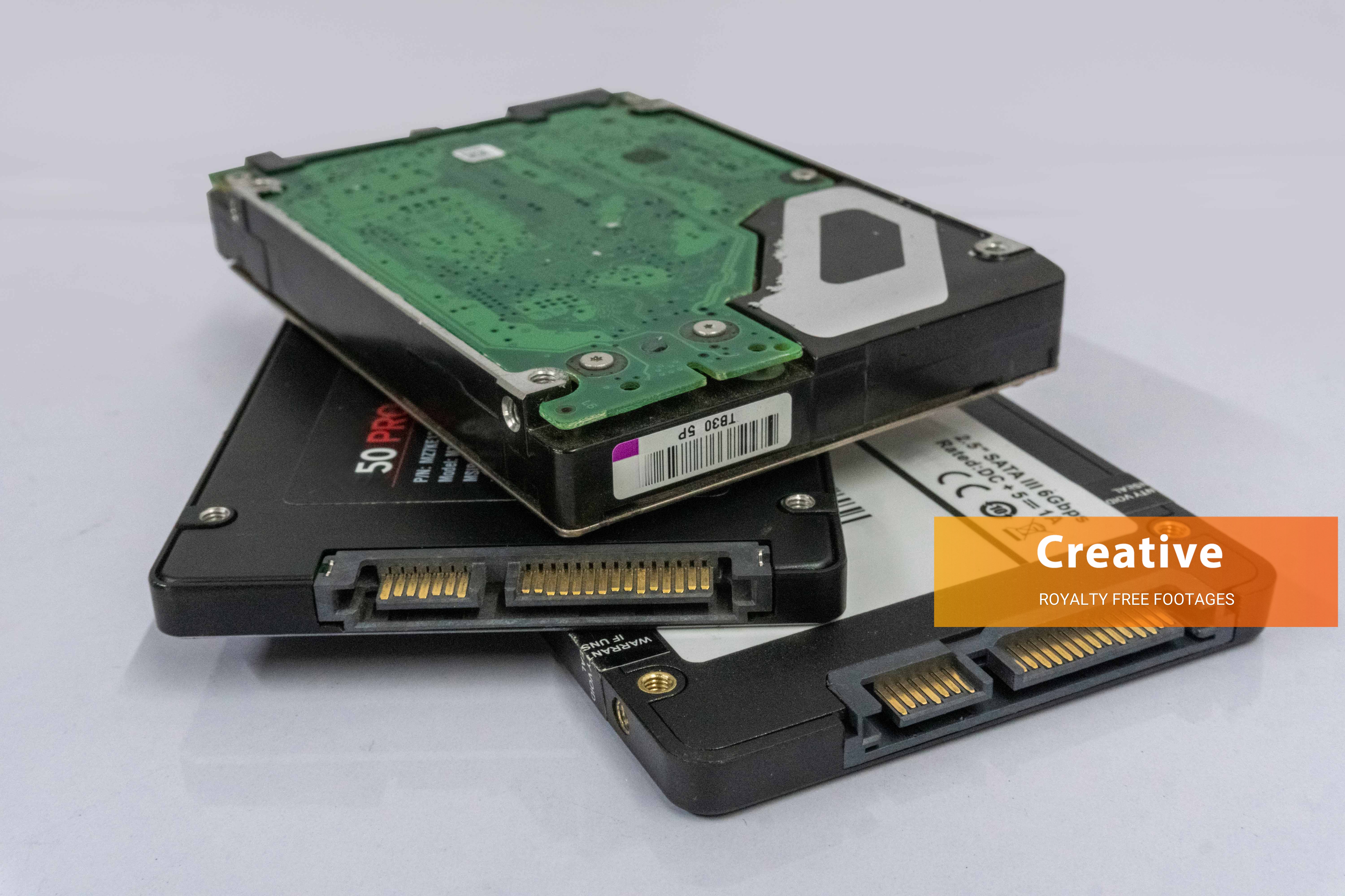 HD stock images of HDD and SSD