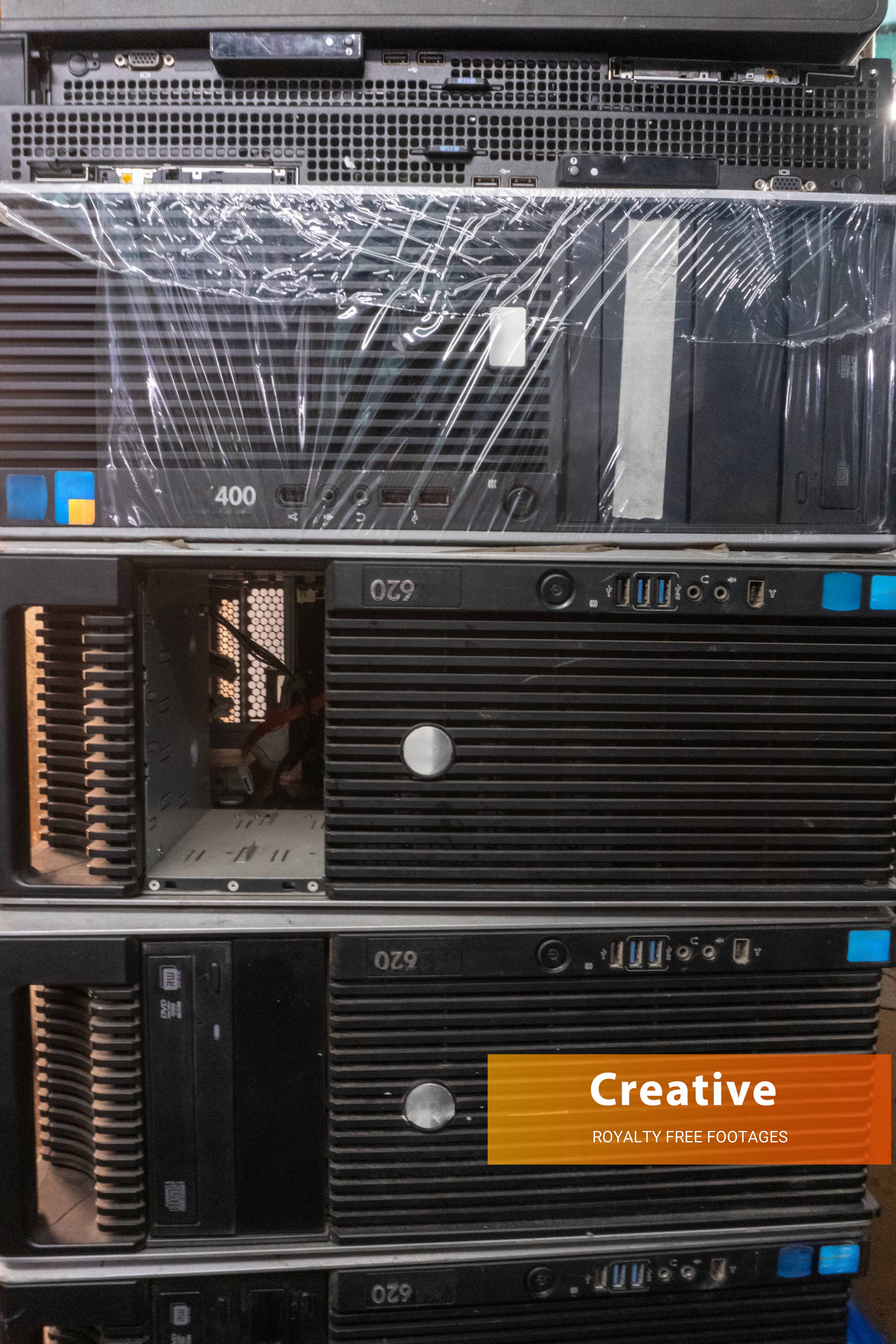 Scrap computer cabinet stock images hd