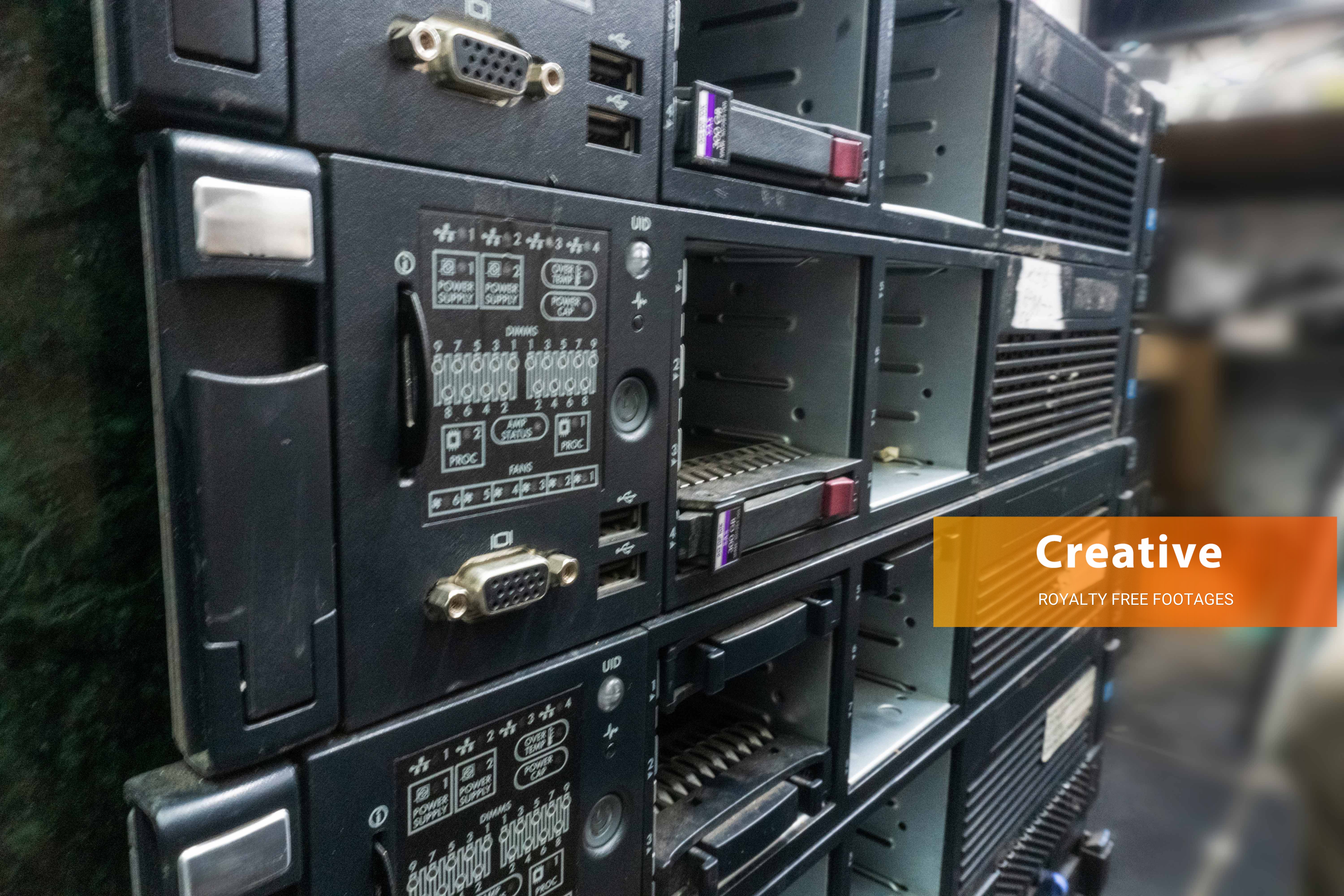 Stack of computer cabinets Hd stock pictures