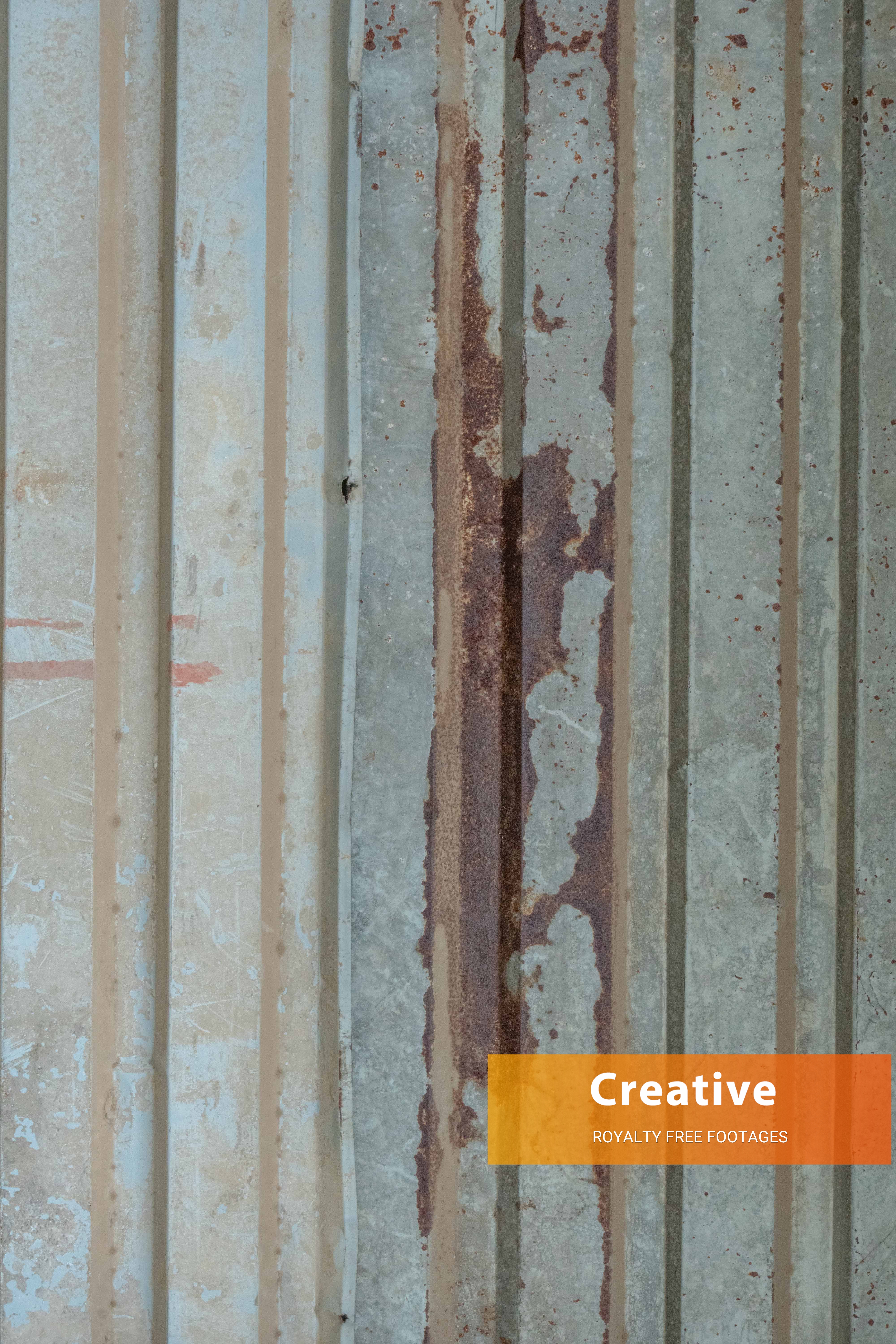 Close-up HD texture of galvanised rusty metal surface in 6k resolution
