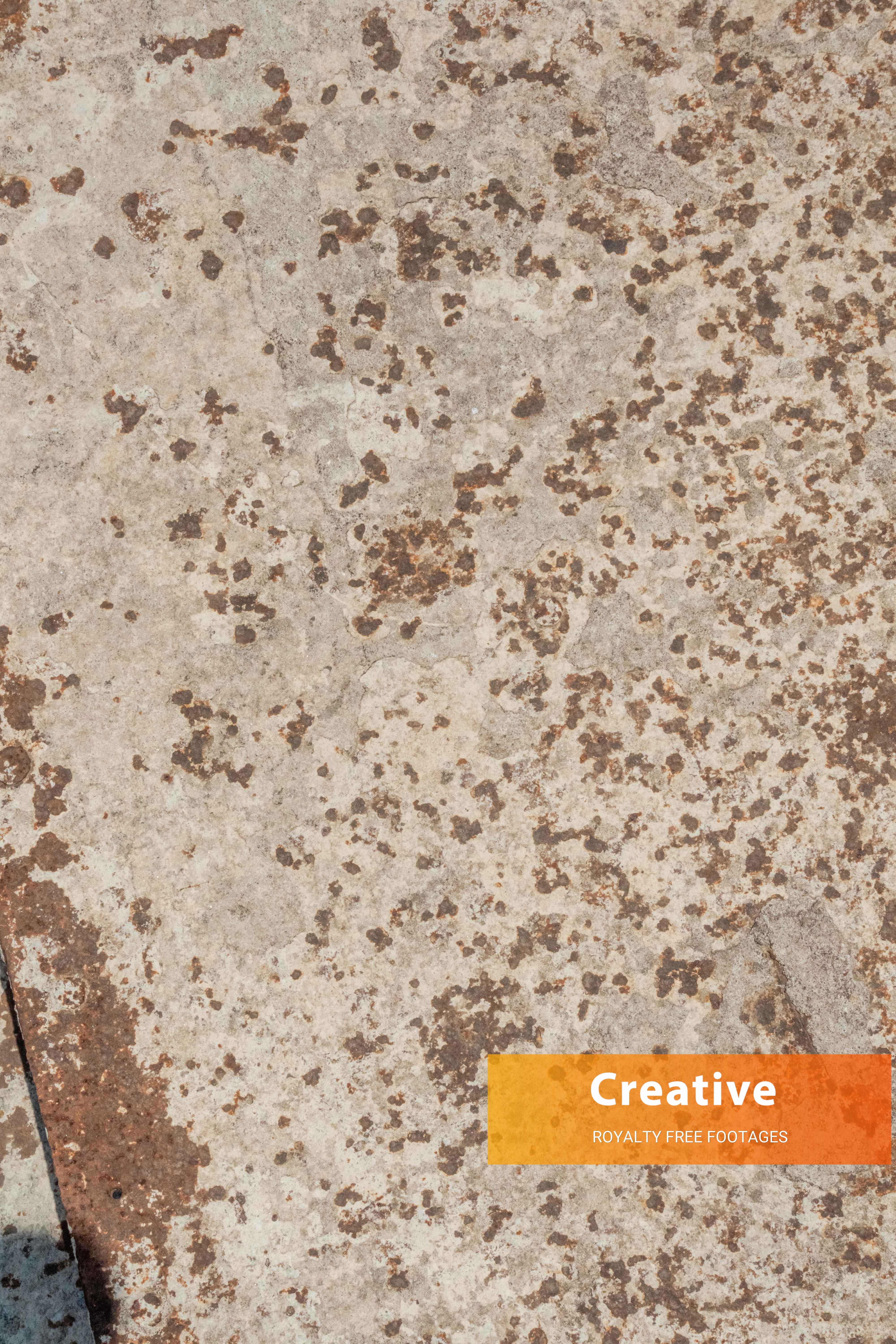 Weathered metal surface with natural rust stains and concrete marks in 6K resolution