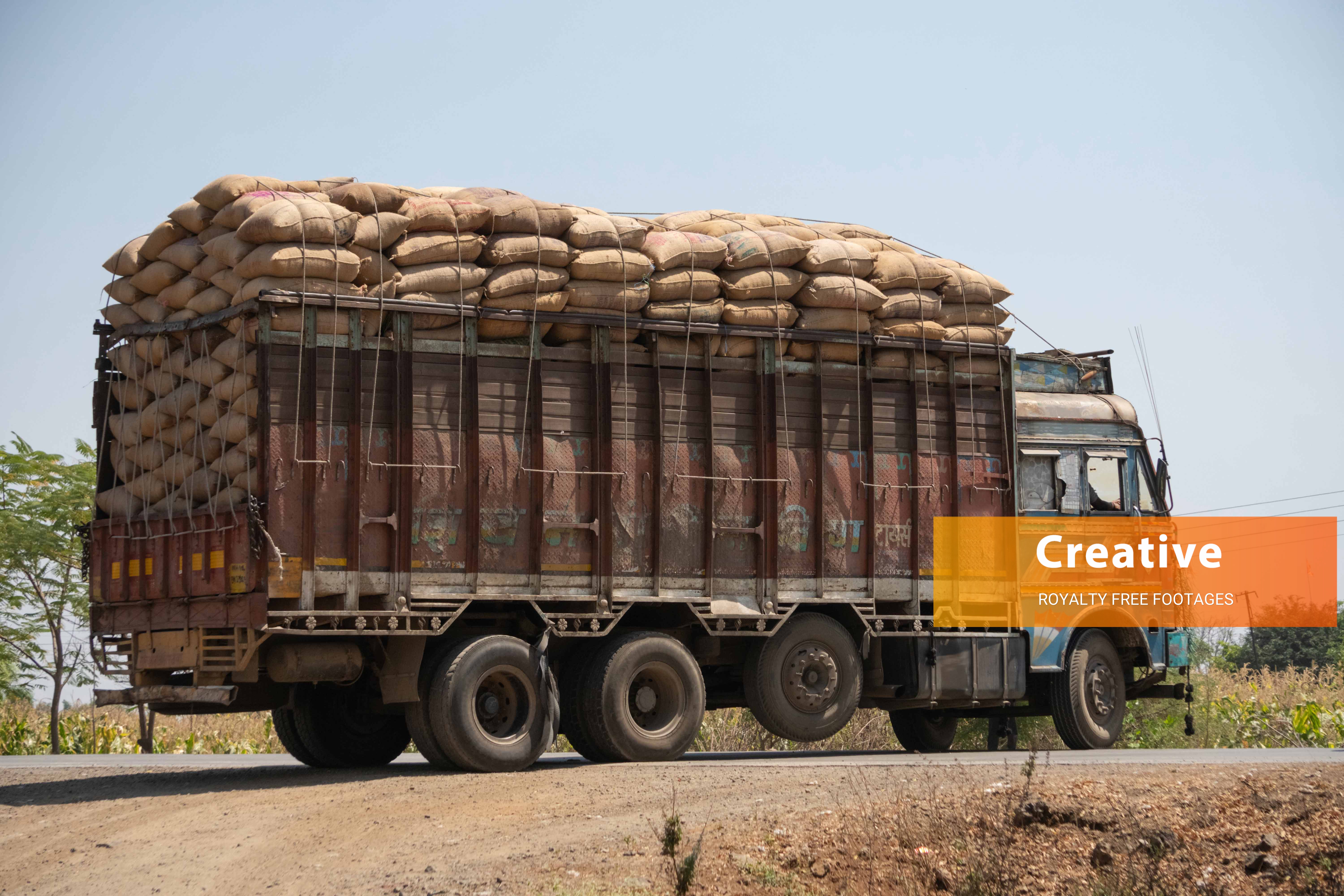 overloaded truck HD stock images in 6K resolution for free download