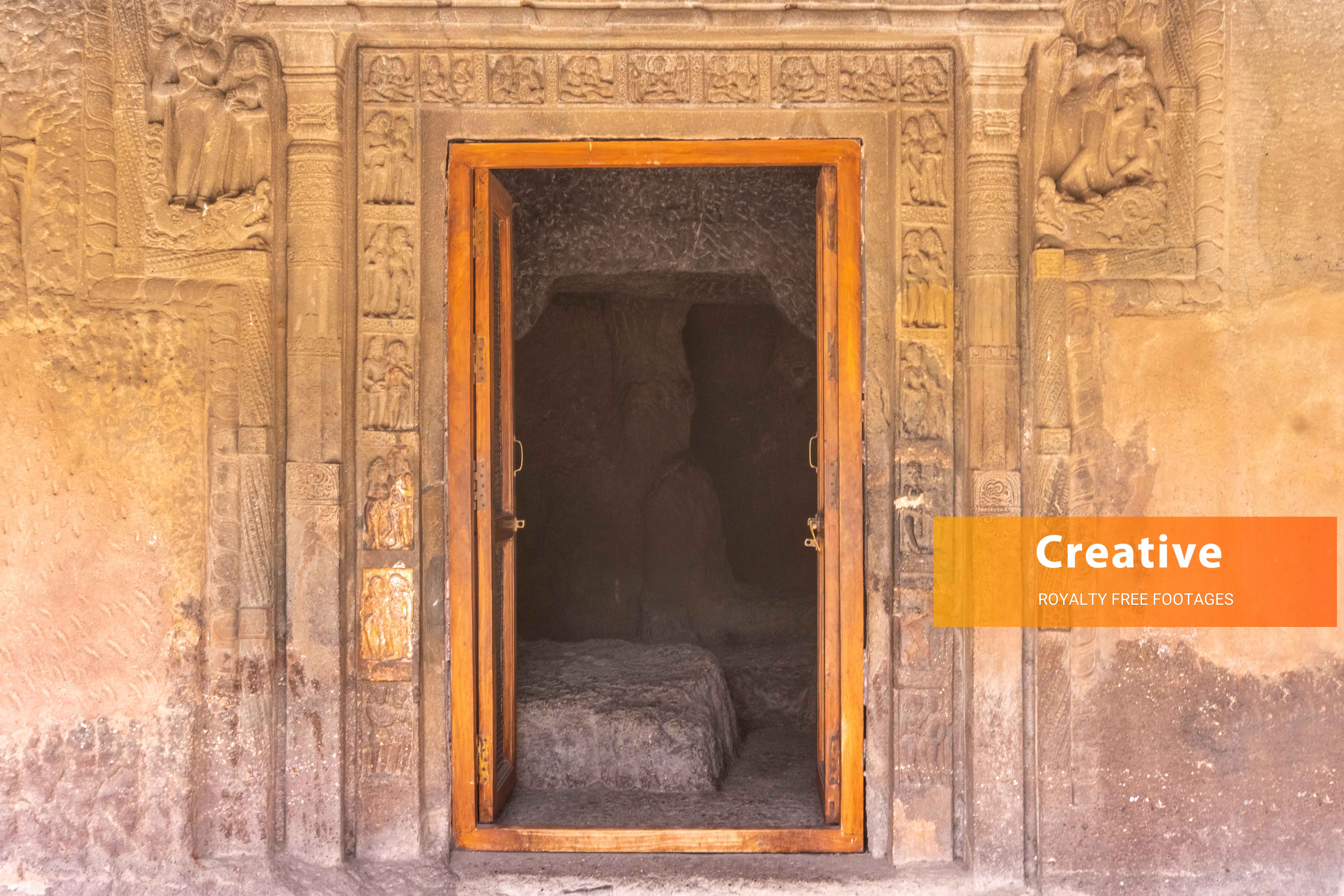 India Ajanta caves door frame images hd