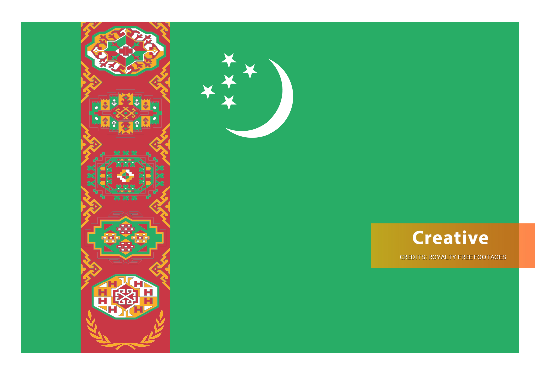 Turkmenistan Flag png, Turkmenistan Flag PNG transparent image, Turkmenistan Flag png full hd images download