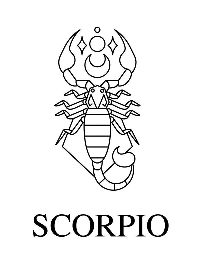 Scorpio png, Scorpio png image, Scorpio lineart symbol png, zodiac Scorpio transparent png images download