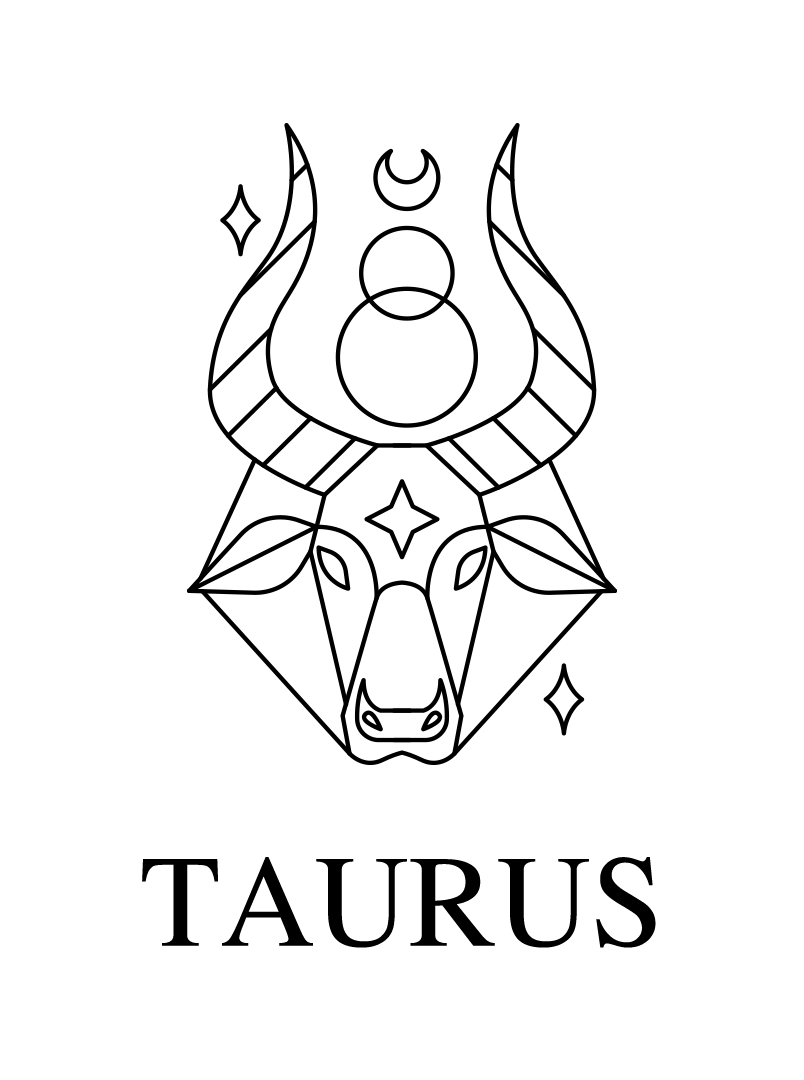 Taurus png, Taurus png image, Taurus lineart symbol png, zodiac Taurus transparent png images download